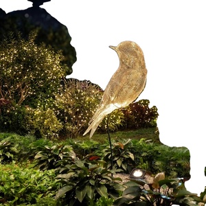 Estatua de Pájaro de Malla de Alambre de Acero Inoxidable Moderna y de Lujo, Personalizada de Fábrica, para Jardín e Instalaciones Comerciales - Product Image 1