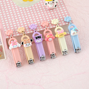 Cartoon Shaped Portable Nail Clippers Promotional Emery Boards Cute Dog Design Manicure Tools for Kids Students Home Use Big Ear
