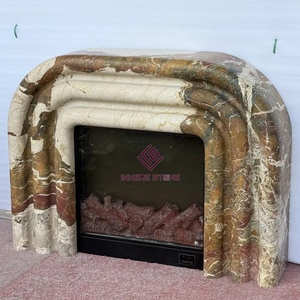 Cornice per Caminetto in Marmo Rosso di <span class=keywords><strong>Brescia</strong></span>, Elemento Architettonico in Pietra su Misura per Interni di Lusso - Product Image 1