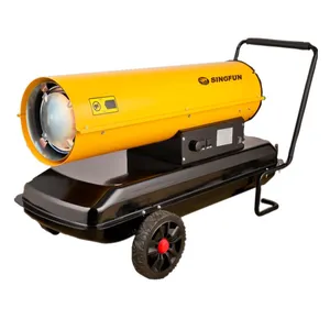 50KW industrial diesel heat gun oil heater portable mobile kerosene forced air heater for indoor outdoor construction