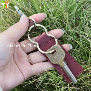Llavero de Coche Portátil de Cuero PU Rectangular Estilo Americano, Venta Caliente, con Grabado Láser, Anillos para Llaves - Product Image 2