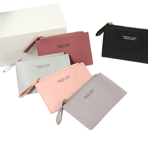 Porte-cartes de visite vintage en PU avec fermeture éclair, motif lettre, mini porte-cartes, portefeuille pour femme, cadeau de vacances - Product Image 1