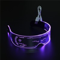 Nouvelles Lunettes LED Rechargeables Tech pour Festival de Musique, Soirée, Danse, Punk, en Acrylique, Éclairage Décoratif Extérieur, Noël