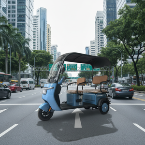 Tricycle électrique Bluetooth et USB, moteur 1200W, vitesse maximale 45 km/h, batterie disponible 72V 20AH, frein : frein à tambour et frein à pied - Product Image 4