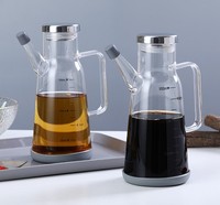 Solution de stockage d'aliments moderne pour la maison cuisine camping distributeur d'huile en verre borosilicaté bouteille fuite-pot de sauce soja