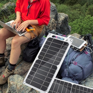 Panel <span class=keywords><strong>Solar</strong></span> Flexible Impermeable USB para <span class=keywords><strong>Carga</strong></span> de Teléfonos Móviles, Banco de Energía Portátil para Senderismo y Camping al Aire Libre - Product Image 5