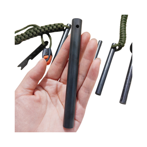 12.7*127mm Survivalist Emergency Drilled Ferro Rod <strong>Firestarter</strong> <strong>Stick</strong> for Outdoor Camping - Product Image 1