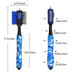 แปรงทำความสะอาดไม้กอล์ฟแบบสองด้าน รุ่น PASSEN-0201 ลายพรางใหม่ ขนแปรงไนลอนและเหล็ก สำหรับทำความสะอาดหัวไม้กอล์ฟ ขายส่ง - Product Image 1