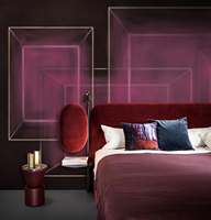Papier peint mural 3D minimaliste, motif géométrique en cube, taille personnalisée, décoration murale pour chambre à coucher, décoration moderne pour la maison, papier peint autocollant