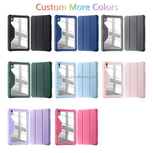 Étui pour tablette Armor au design personnalisé pour <span class=keywords><strong>iPad</strong></span> 11 A16 10e génération10.9 pouces étui avec porte-stylo étui antichoc en acrylique à dos transparent - Product Image 4