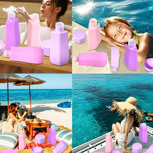 Botella de Silicona 4 en 1 para Gimnasio y Ducha |   Dispensador de Artículos de Aseo Todo en Uno, Fácil de Apretar, para Después del Ejercicio, Natación y Estilos de Vida Activos - Product Image 3