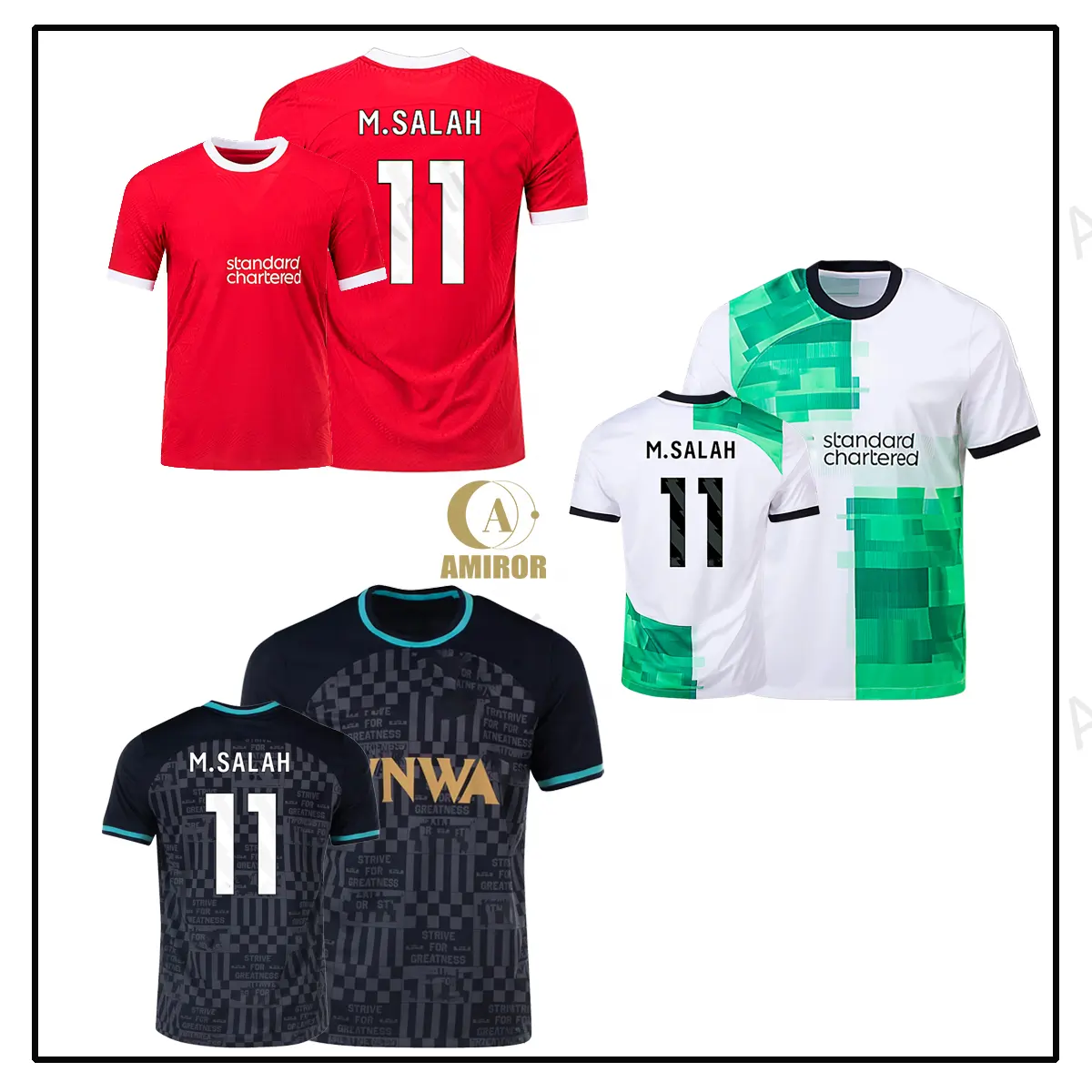 "M. Kahs Home/Away Jersey sepak bola White Green Custom nya Pooler, kualitas asli pengirimpooler Jersey 23/24