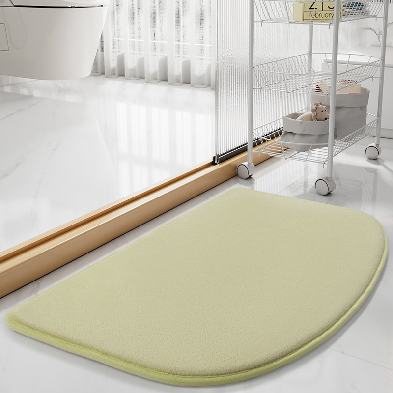 Memory Foam Bathroom Mat - Solid Light Green