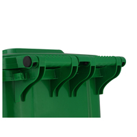 Poubelle en plastique de 100 litres, fabricant chinois avec roues et couvercle pour l'extérieur et l'intérieur