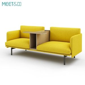 Commercial Modern L-Shape Fabric Reception <b>Sofa</b> Couch Set Home <b>Office</b> Apartment Living Room Bedroom Featuring Metal Base Hotels - Product Image 1