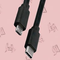 Pengisi daya Data USB Tipe C pria, Charger Data OTG pendek PVC tembaga murni untuk ponsel Android Printer USB panjang disesuaikan