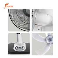 Ventilateur de table 16 pouces à prix d'usine abordable, 3 vitesses, commande par bouton-poussoir, débit d'air élevé, avec grille métallique de sécurité