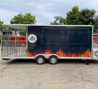 Remorque mobile de restauration rapide de 13 pieds pour la vente de hot-dogs en rue, service OEM