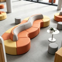 Canapé modulaire nordique moderne et simple, en forme de S, personnalisé, pour bureau, salle d'attente, centre commercial, hall, espace public, réception d'hôtel