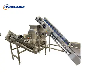 2000kg mỗi giờ tự động nâng hành tây Vòng Slice Nhẫn máy cắt hành tây Nhẫn Slicer máy với thang máy và băng tải