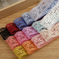 Sangle en tissu de 1,38 po de large, écologique, avec dentelle florale brodée, service de couleur Pantone personnalisé, accessoires vestimentaires
