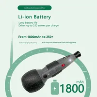 Mini tournevis électrique portatif rechargeable à batterie lithium, lumière LED, réglage du couple, marche avant/arrière, multifonction