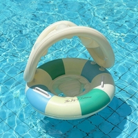 Aufblasbarer PVC-Schwimmsitz für Kinder mit Cartoon-Motiv, Wasserdicht und Sicher, Tragbarer Schwimmring