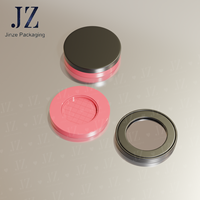 Palette de fards à paupières vides en plastique personnalisés Jinze boîte d'emballage ronde de boîtes de fards à paupières magnétiques cosmétiques