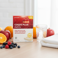 Patch transdermique CoQ10 Plus à libération lente OEM, bonne absorption transdermique, soutient l'énergie cellulaire et le bien-être général de l'utilisateur