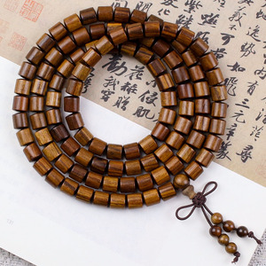 Cuentas de madera de palisandro negro de 6-8 mm, 108 piezas, pulsera budista de madera de estilo chino para ceremonias religiosas - Product Image 4