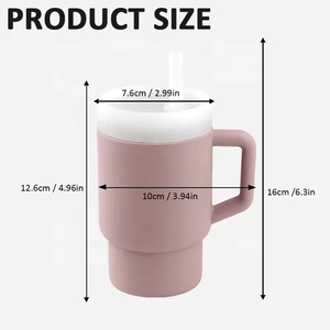 สินค้าขายดีและสินค้าใหม่สำหรับเด็ก แก้วซิลิโคนน่ารัก แก้วน้ำขนาดเล็กพร้อมหลอด 2 ชิ้น คุณภาพดี แก้วน้ำเด็กเล็ก - Product Image 2