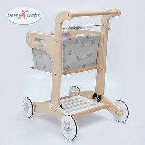 Trotteur en bois de poussée de jouet de caddie éducatif de Offre Spéciale pour le bébé DE16260 - Product Image 5