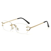 Nuevas Gafas de Sol C-brand sin Montura con Corte de Diamante y Protección UV400, SUANGLASSE con Líneas Fluidas y Patillas Metálicas, Gafas de Sol Unisex Modernas