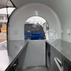 Camion automatico per strada Mobile completamente attrezzato camion per caffè, rimorchio per cibo rotondo, piccolo rimorchio di concessione - Product Image 3