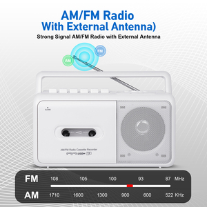 Retro Portable Cassette Recorder AM FM Radio BT <b>USB</b> TF Card Dual <b>Speakers</b> For Home Office Travel Use Stereo Boombox - Product Image 3