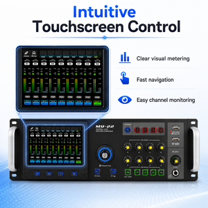 Console de mixage numérique MU22, montage en rack, mixeur numérique stéréo, <span class=keywords><strong>interface</strong></span> <span class=keywords><strong>audio</strong></span> et télécommande pour <span class=keywords><strong>iPad</strong></span>/iPhone via iOS Android - Product Image 4