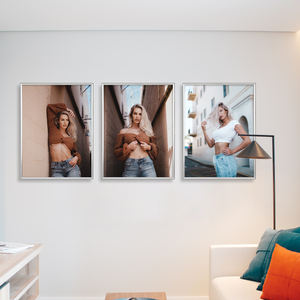 A4 черная рамка для картин 6x8 с ковриком или 8,3x11,7 без коврика настенная галерея рамки для плакатов - Product Image 5