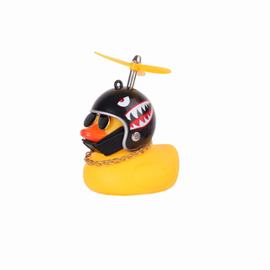 Accessoires de cyclisme Canard en caoutchouc Jouet Voiture Vélo Ornements Décorations Cloche de Canard avec Hélice <span class=keywords><strong>Casque</strong></span> pour Enfants Adultes Hommes Femmes - Product Image 4