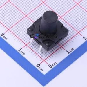 TS-KG10D-BB120F Tactile Switch Through hole Component THT,12x12mm Switch Single Pole Single Throw Round Button 2.5N Through Hole - Product Image 1