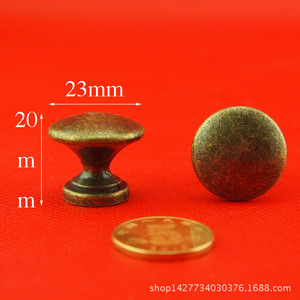 Tirador de cajón rústico de aleación de zinc, pomo redondo de 27 mm para muebles de gabinete - Product Image 2