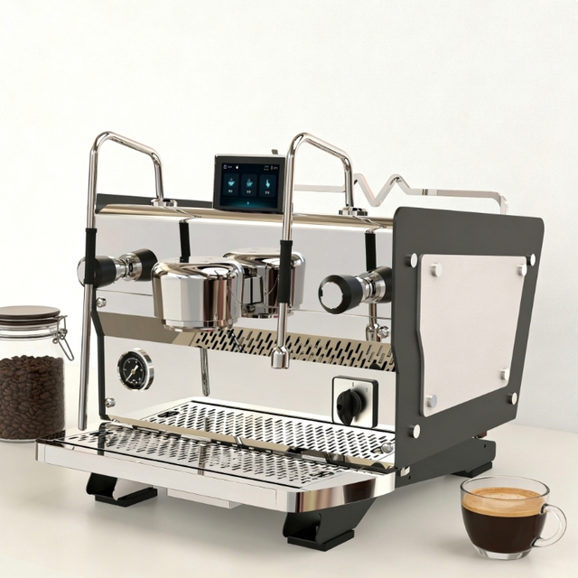 Saturated Group Stainless Steel Semi-Automatic Dual Boiler Espresso Machine with 9 Bars Pressure for Professional Coffee Service