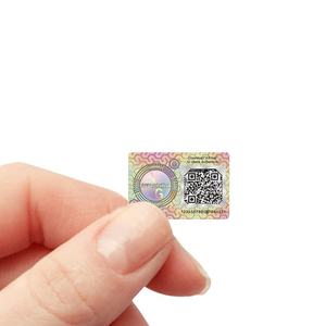 Etiqueta holográfica láser ópticamente variable 3D impresa personalizada de un solo uso, pegatina de holograma de Material PET DE SEGURIDAD antifalsificación - Product Image 5