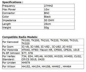 Radio bidirectionnelle portable 27 MHz avec antenne CB - Product Image 6