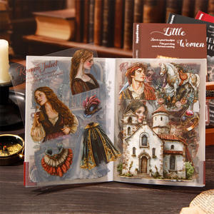 20 Fogli/Confezione Serie Classica di Letteratura Adesivi a Tema Narrativo Libro di Collage di Personaggi - Product Image 2