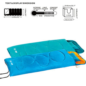 LIFEIDEA Nouveau Style Portable 3 Saisons Polyester Outdoor Adults Compact Camping Sleeping Bag - Product Image 2