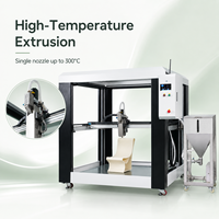 Imprimante 3D industrielle automatique fermée à granulés de grande taille 1200x1200x1200mm avec plateforme de construction chauffée, chaîne d'approvisionnement directe usine