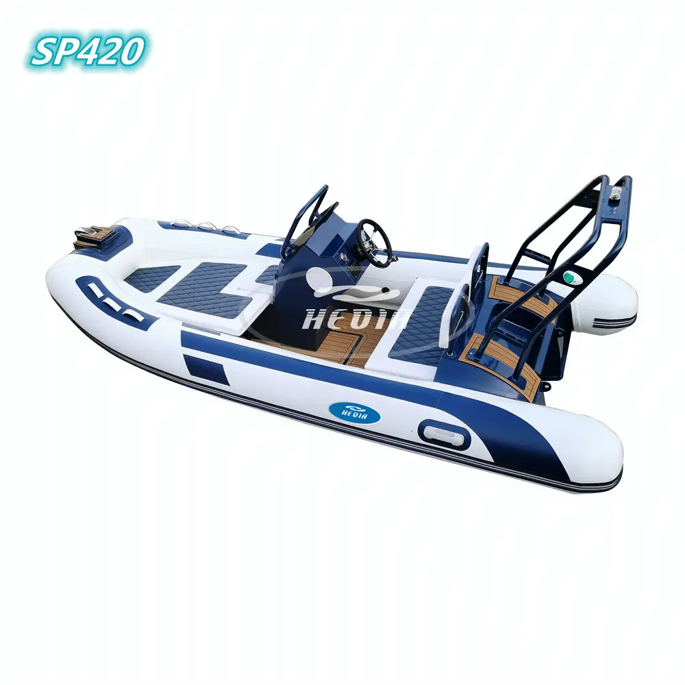 Pabrik Cina Aluminium Hull Deep-v Hypalon Orca Sport Boat RIB420