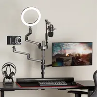 La migliore luce ad anello per Selfie a LED con supporto per Tiktok Youtube Streaming Video Desk lampada da tavolo con anello di riempimento con supporto per fotocamera del telefono