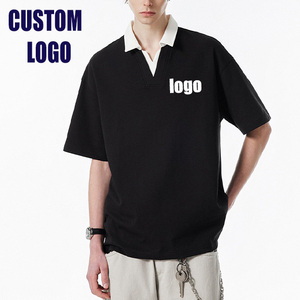 เสื้อยืดโปโลคอวีสีตัดต่อ แขนสั้น ผ้าเรียบ พรีเมียม สำหรับผู้ชาย ขายส่ง รับสั่งทำ พิมพ์ลายได้ - Product Image 3