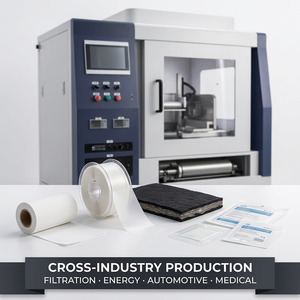 เครื่องอิเล็กโทรสปินนิ่ง SR-100 ประสิทธิภาพสูง แบบหลายช่องทาง ระบบม้วนต่อม้วน สำหรับการผลิตเส้นใยนาโนอุตสาหกรรมขนาดพิธีกรรมอย่างต่อเนื่อง - Product Image 6